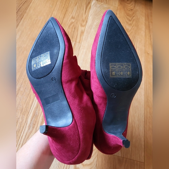 Journee Collection Women's Burgundy Jo Booties Size 9 Brand New ✨️ - Picture 9 of 11
